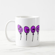 Purple balloons coffee mug