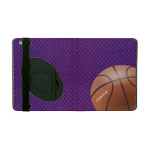 Purple Basketball iPad Case with Stand