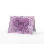 Purple Beagle Valentine's Day Card