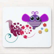 Purple Bee Mousepads