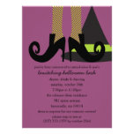 Purple Bewitching Bash Halloween Party Invitation