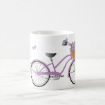Purple Bicycle with Butterflies Coffee Mugs