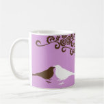 Purple bird custom name bridal gift coffee mug