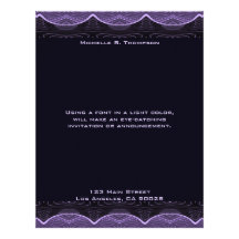 purple black deco custom letterhead
