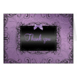 Purple & Black Frame Thank You Card