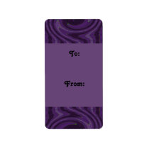 purple black gift tags personalized address label