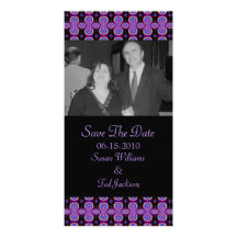 purple black pattern photo card template