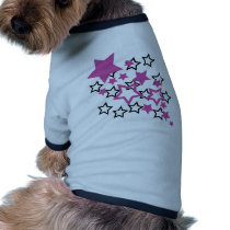 purple black stars pet clothing