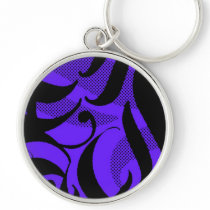 Purple Black Tiger, keychains, template