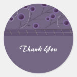 Purple Bliss Floral Thank You Sticker