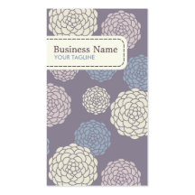 Purple Blooming Flower Business Card