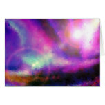 Purple Blue Abstract Greeting Cards