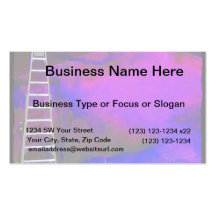 Purple Blue and Black background with ladder photo Business Card Templates