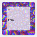 Purple Blue Balls Fractal Pattern Stickers