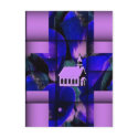 PURPLE BLUE CROSS CHURCH postcards