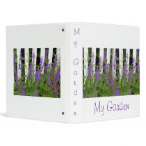 Purple Blue Flower Fence Vinyl Binders