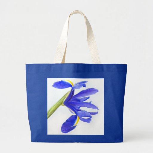 Purple Blue Iris Flower Bag