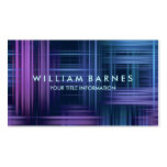 Purple Blue Modern Plaid Business Card