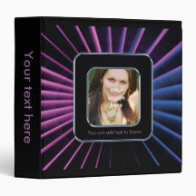 Purple & Blue Photo Frame Notebook Binder