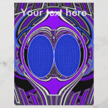 Purple blue superfly design full color flyer