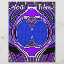 Purple blue superfly design full color flyer