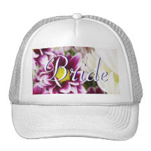 Purple Bouquet Bride Trucker Hat