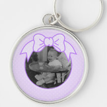 Purple Bow Frame Keychains