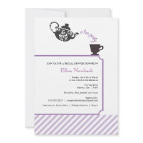 Purple Bridal Shower Invitation - Tea