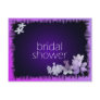 Purple bridal shower postcard