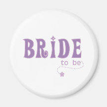 Purple Bride to Be Magnets