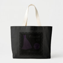 PURPLE Bridesmaid Dress Cotton Tote Bag