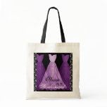 PURPLE Bridesmaid Dresses Cotton Tote Bag