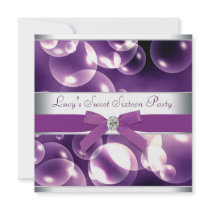 Purple Bubbles Purple Sweet 16 Birthday Party