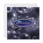 Purple Bubbles Quinceanera 15th Birthday invitations