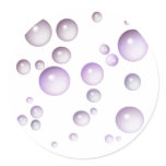 Purple Bubbles Round Sticker
