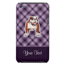 Purple Bulldog Barely There iPod Cases