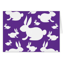 Purple Bunny Pattern cards