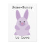 Purple Bunny Postcard