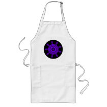 Purple Burst. Fractal Art. Purple and Black. Apron