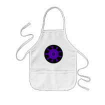 Purple Burst. Fractal Art. Purple and Black. Apron