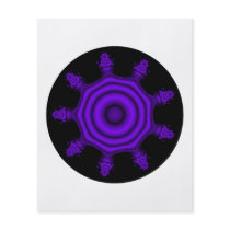 Purple Burst. Fractal Art. Purple and Black. Flyer Design