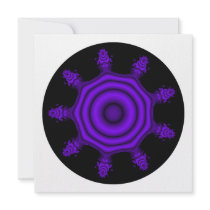 Purple Burst. Fractal Art. Purple and Black. Announcement