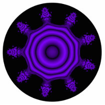 Purple Burst. Fractal Art. Purple and Black. Photo Cutouts