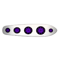 Purple Burst. Fractal Art. Purple and Black. Skate Boards