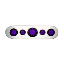 Purple Burst. Fractal Art. Purple and Black. Skate Board Deck
