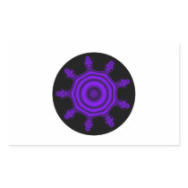 Purple Burst. Fractal Art. Purple and Black. Stickers