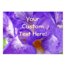 Purple Business Cards Iris Flowers