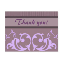 Purple Business Thank You Postcards