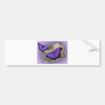 Purple Butterflies Bumper Stickers