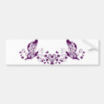 Purple Butterflies Bumper Stickers